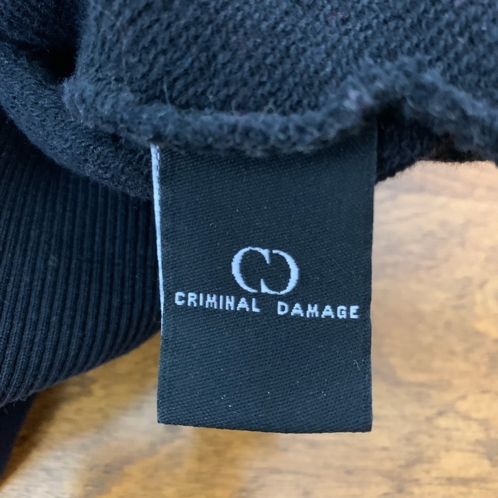 Criminal Damage Hoodie Sweater Black Back To The Future Size Large 80s Movie - Picture 9 of 13